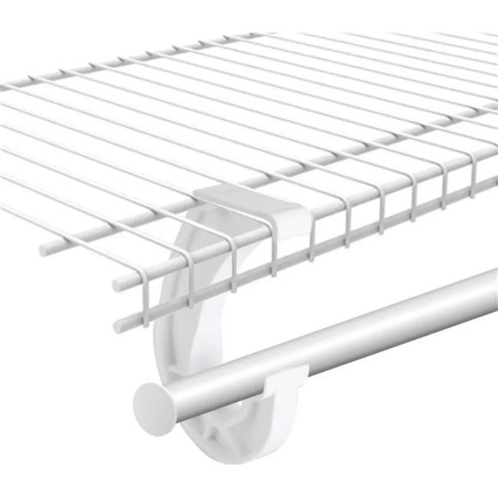 Closet Rod Support Brackets J Shaped Hanging Clothes Rack Holders Set of 4 Pack